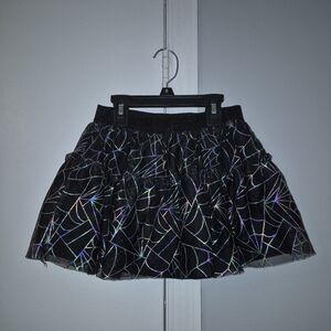 Cat & Jack 4T Black Spider Web Patterned Skirt